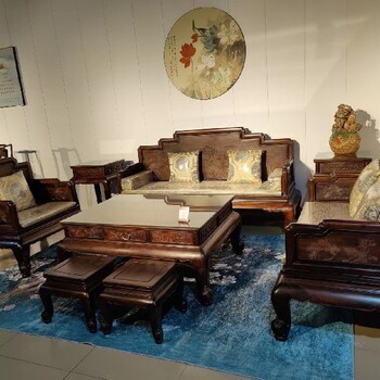 王義紅木緬甸花梨沙發,銷售紅木家具服務
